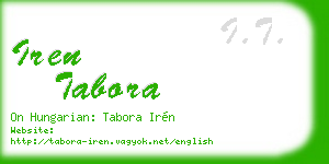 iren tabora business card
